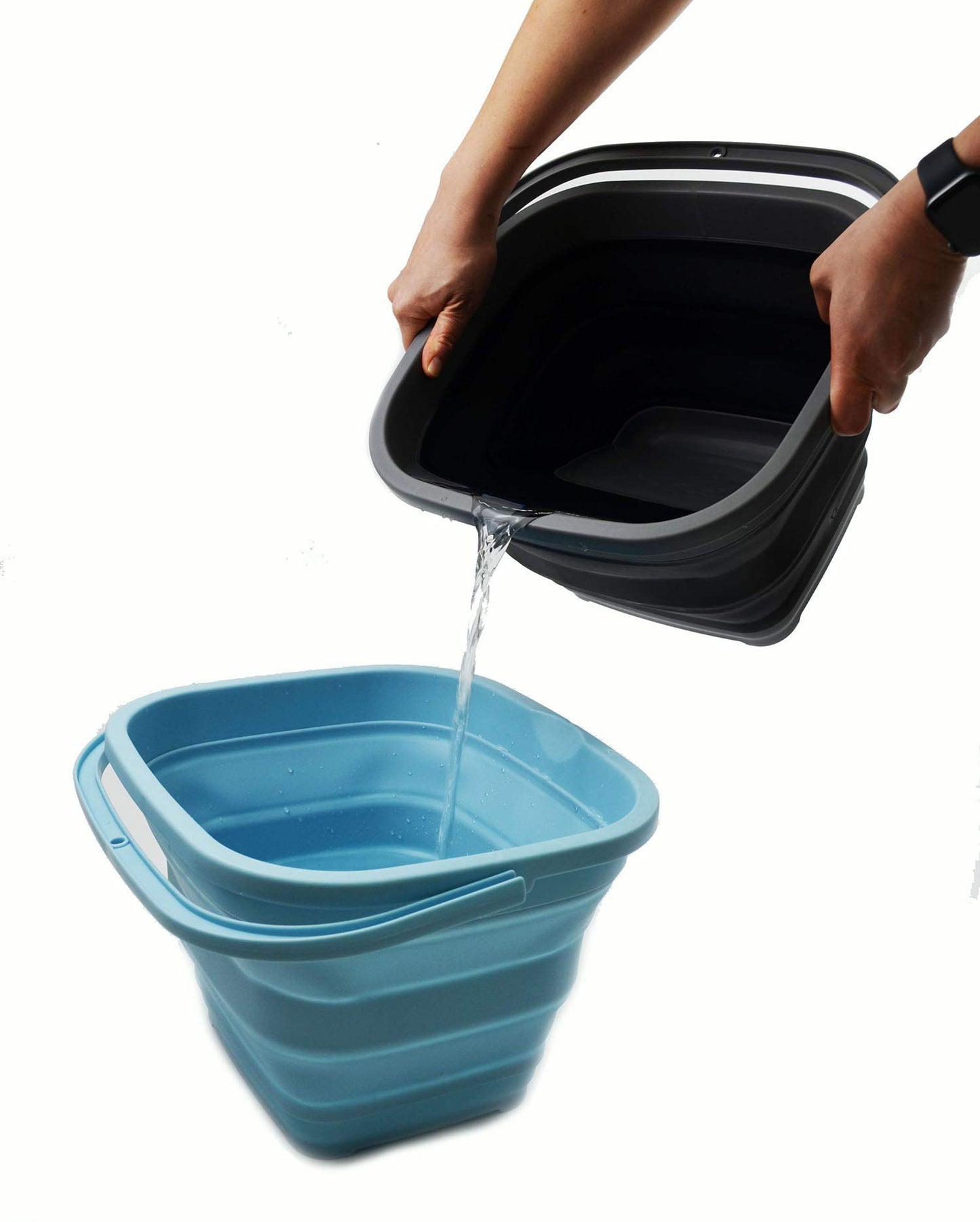 SAMMART 10L (2.6 Gallon) Collapsible Rectangular Handy Basket/Bucket