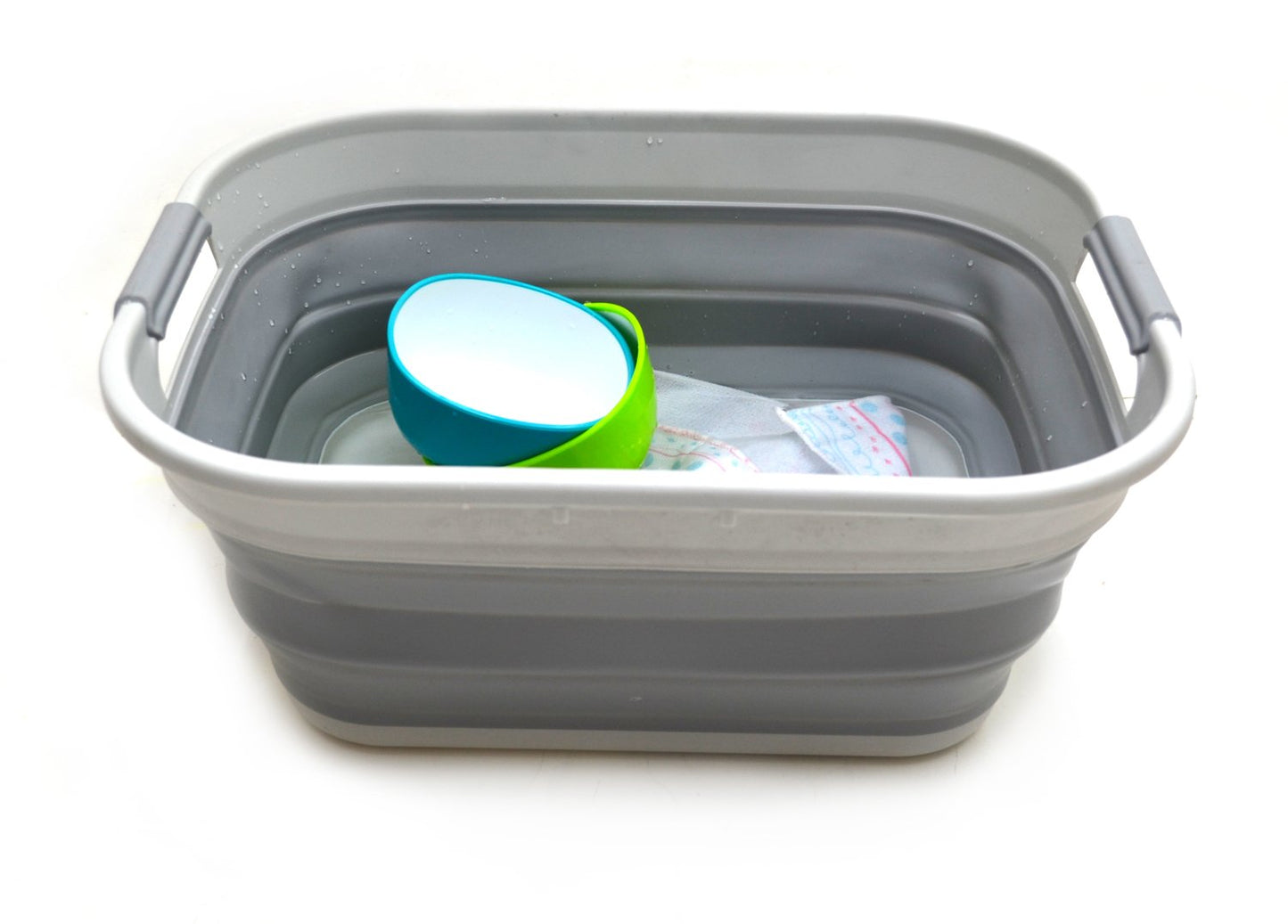 SAMMART 19.5L Set of 2 Collapsible Laundry Basket with Lid - Foldable Pop Up Storage Container/Organizer - Portable Washing Tub - Space Saving Hamper/Basket with Lid