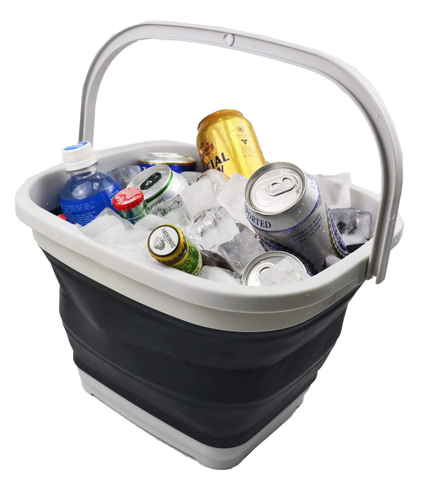 SAMMART 10L (2.6 Gallon) Collapsible Rectangular Handy Basket/Bucket