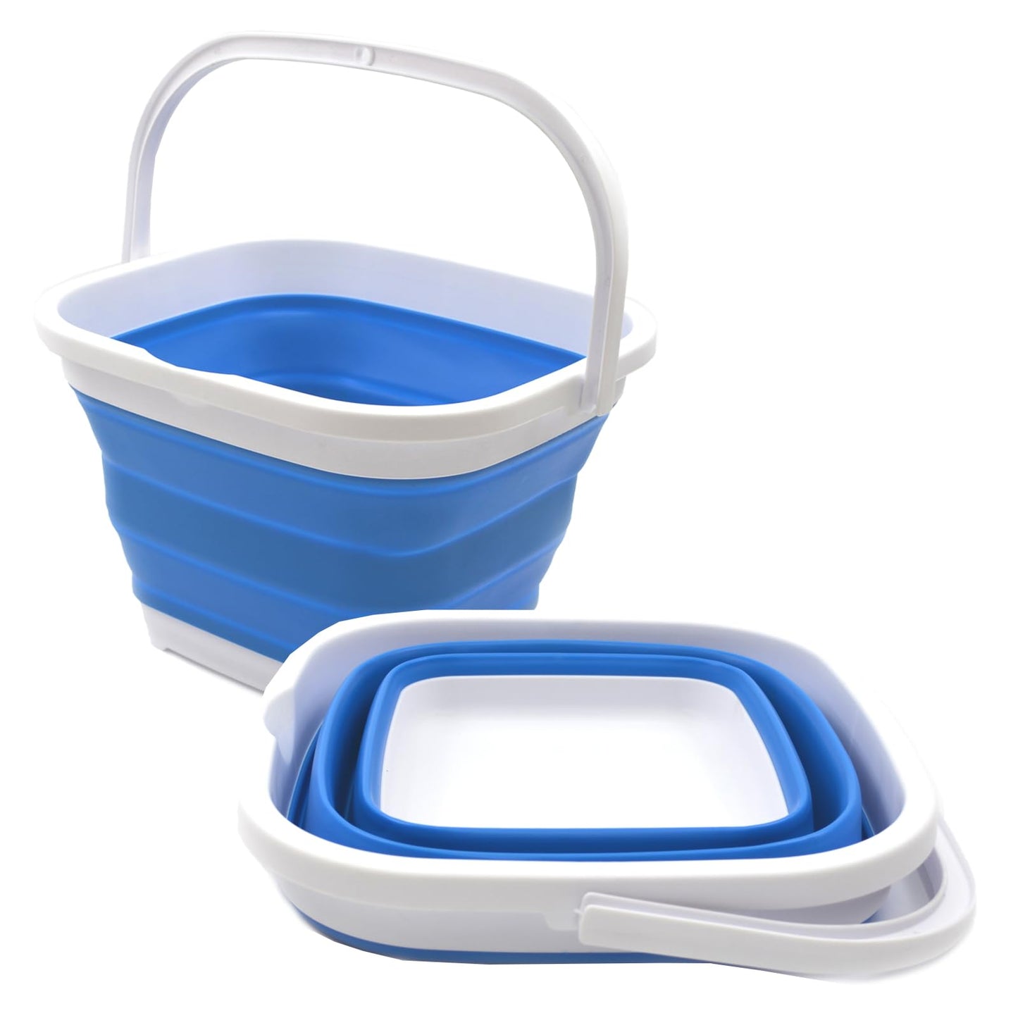 SAMMART 10L (2.6 Gallon) Collapsible Rectangular Handy Basket/Bucket
