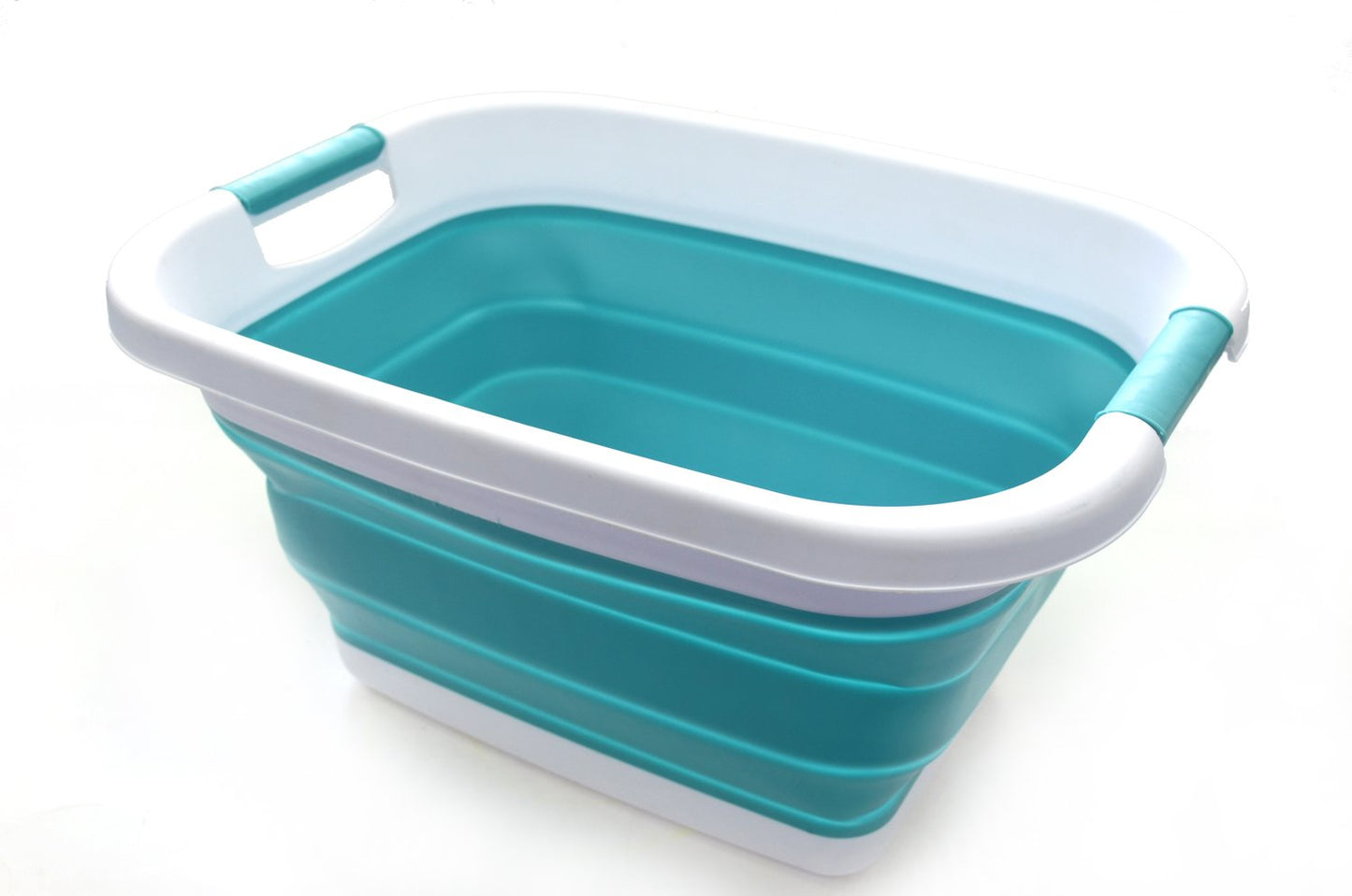 SAMMART Set of 2-21L(5.5 gallon) Collapsible Laundry Basket/Tub-Foldable Storage Container-Portable Washing Bin - Space Saving Hamper, Water capacity: 17L (4.4 gallon)