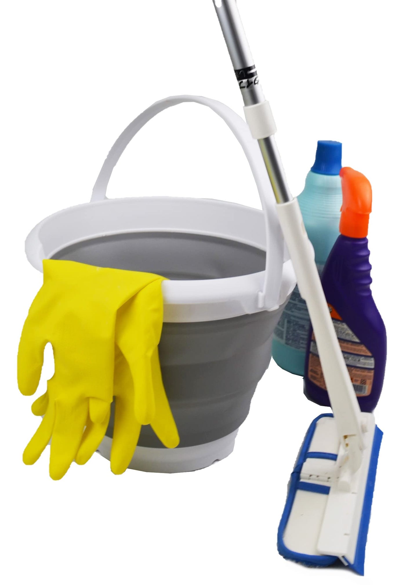 SAMMART 8.5L (2.2 Gallon) Collapsible Plastic Bucket - Foldable Round Tub - Portable Fishing Water Pail - Space Saving Outdoor Waterpot. Size 31cm Dia