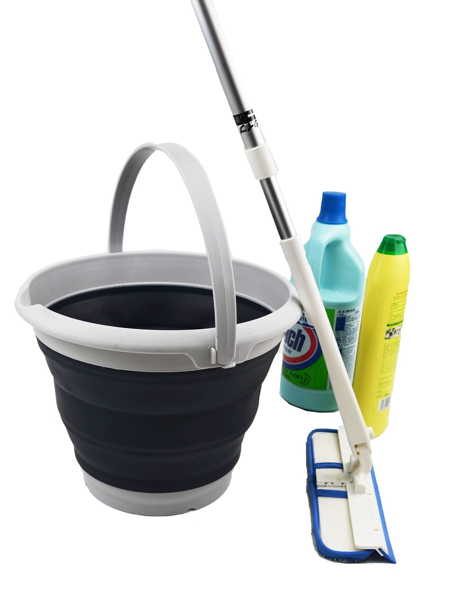 SAMMART 8.5L (2.2 Gallon) Collapsible Plastic Bucket - Foldable Round Tub - Portable Fishing Water Pail - Space Saving Outdoor Waterpot. Size 31cm Dia