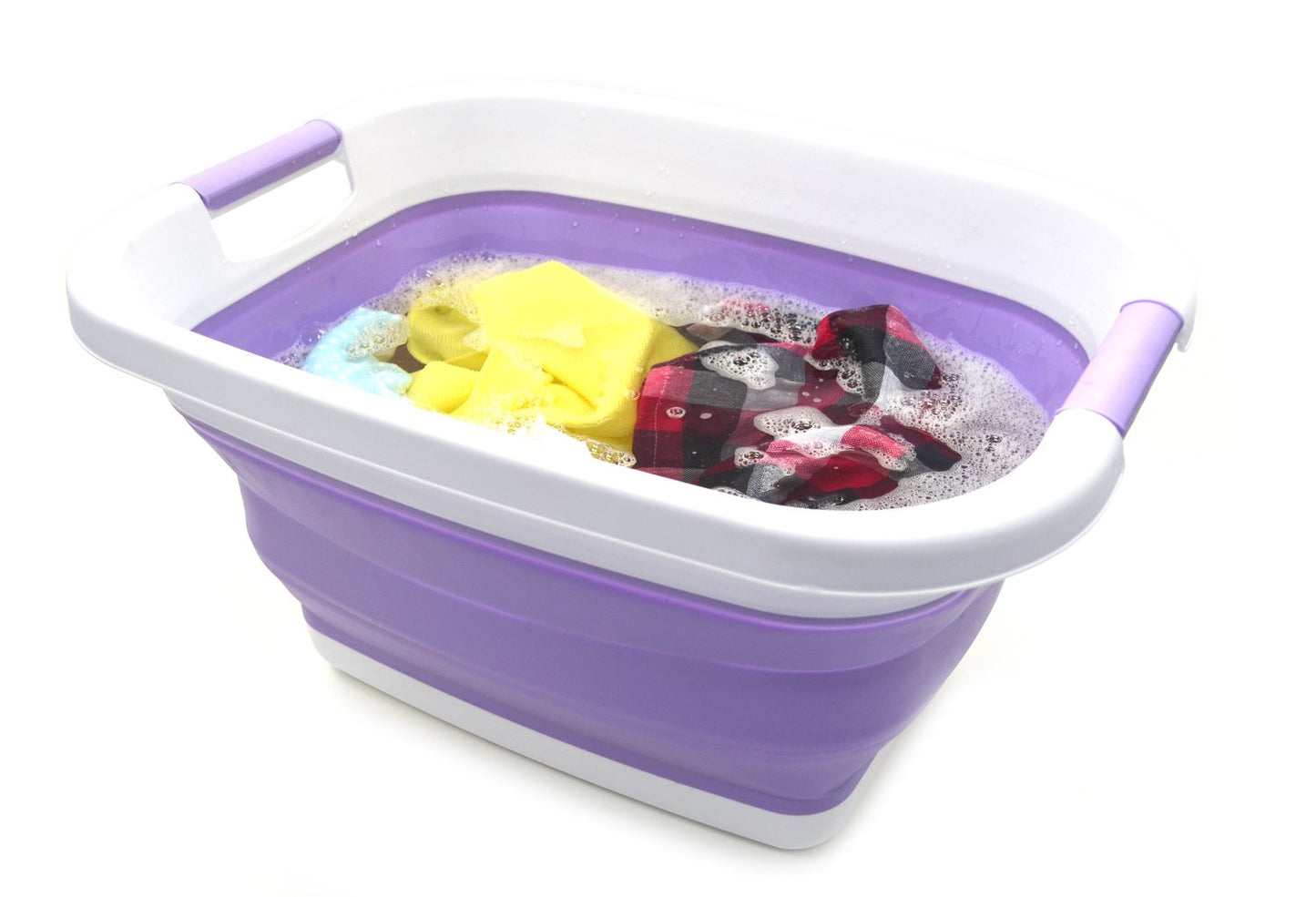 SAMMART 25L (6.6 gallon) Collapsible Laundry Basket/Tub - Foldable Storage Container/Organizer - Portable Washing Bin - Space Saving Hamper, Water capacity: 19L (5 gallon)