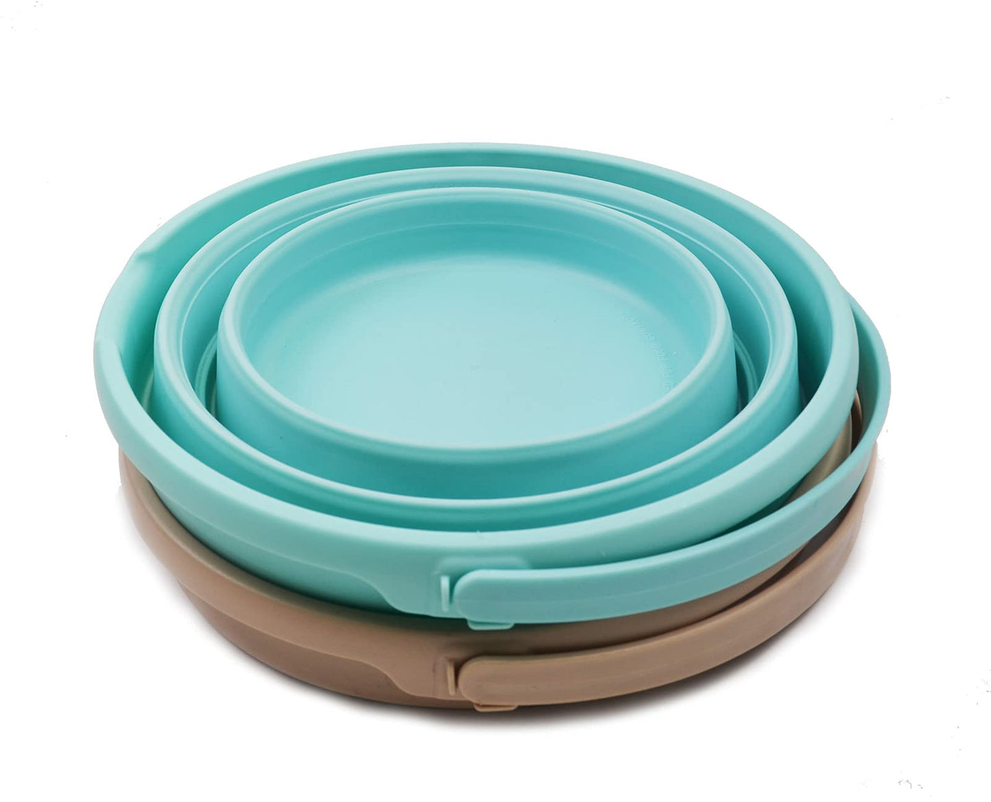 SAMMART 10L (2.6 Gallon) Collapsible Plastic Bucket - Foldable Round Tub - Portable Fishing Water Pail - Space Saving Outdoor Waterpot, Size 33cm Dia - 2 Pieces Box Pack