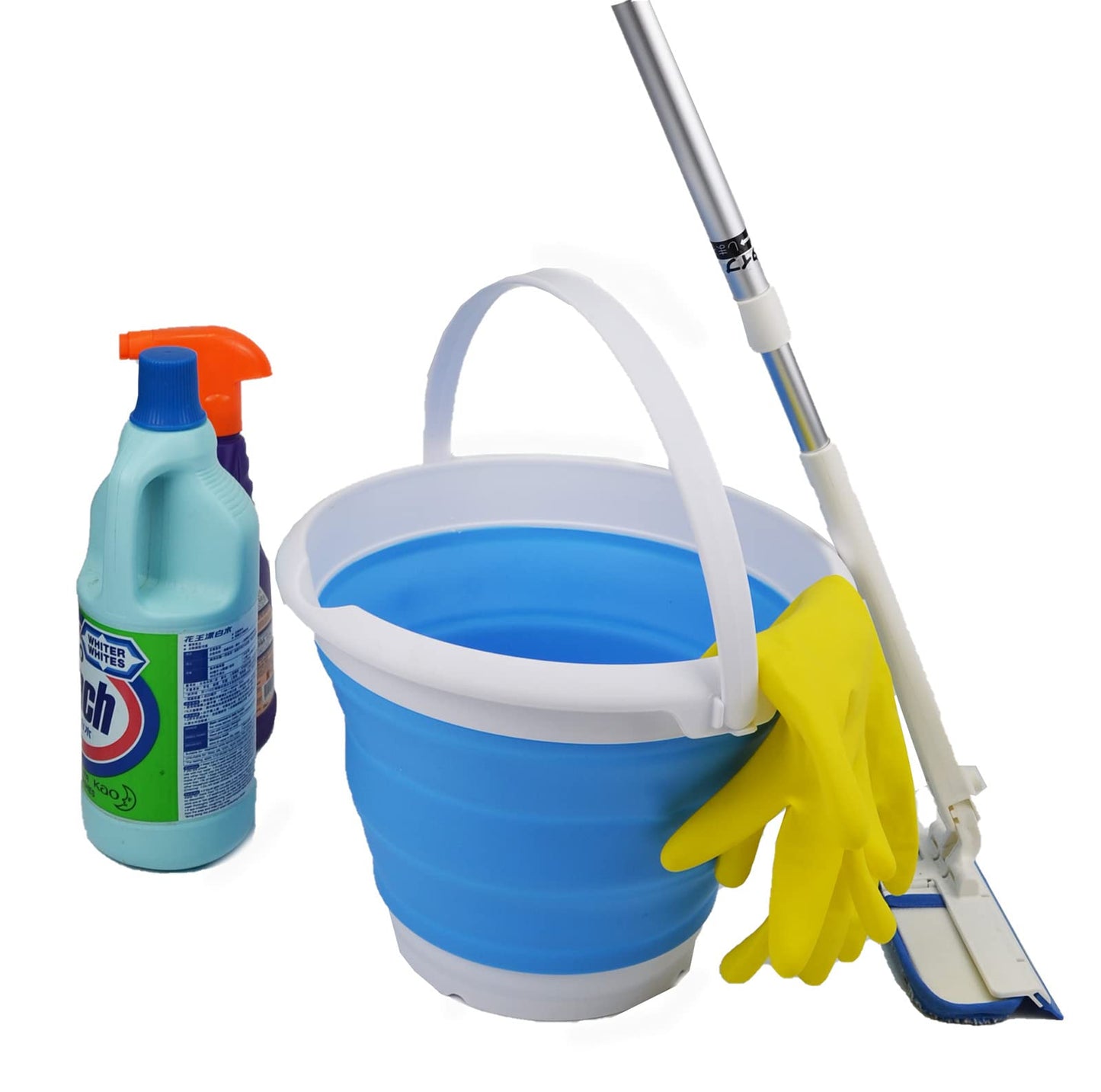 SAMMART 8.5L (2.2 Gallon) Collapsible Plastic Bucket - Foldable Round Tub - Portable Fishing Water Pail - Space Saving Outdoor Waterpot. Size 31cm Dia