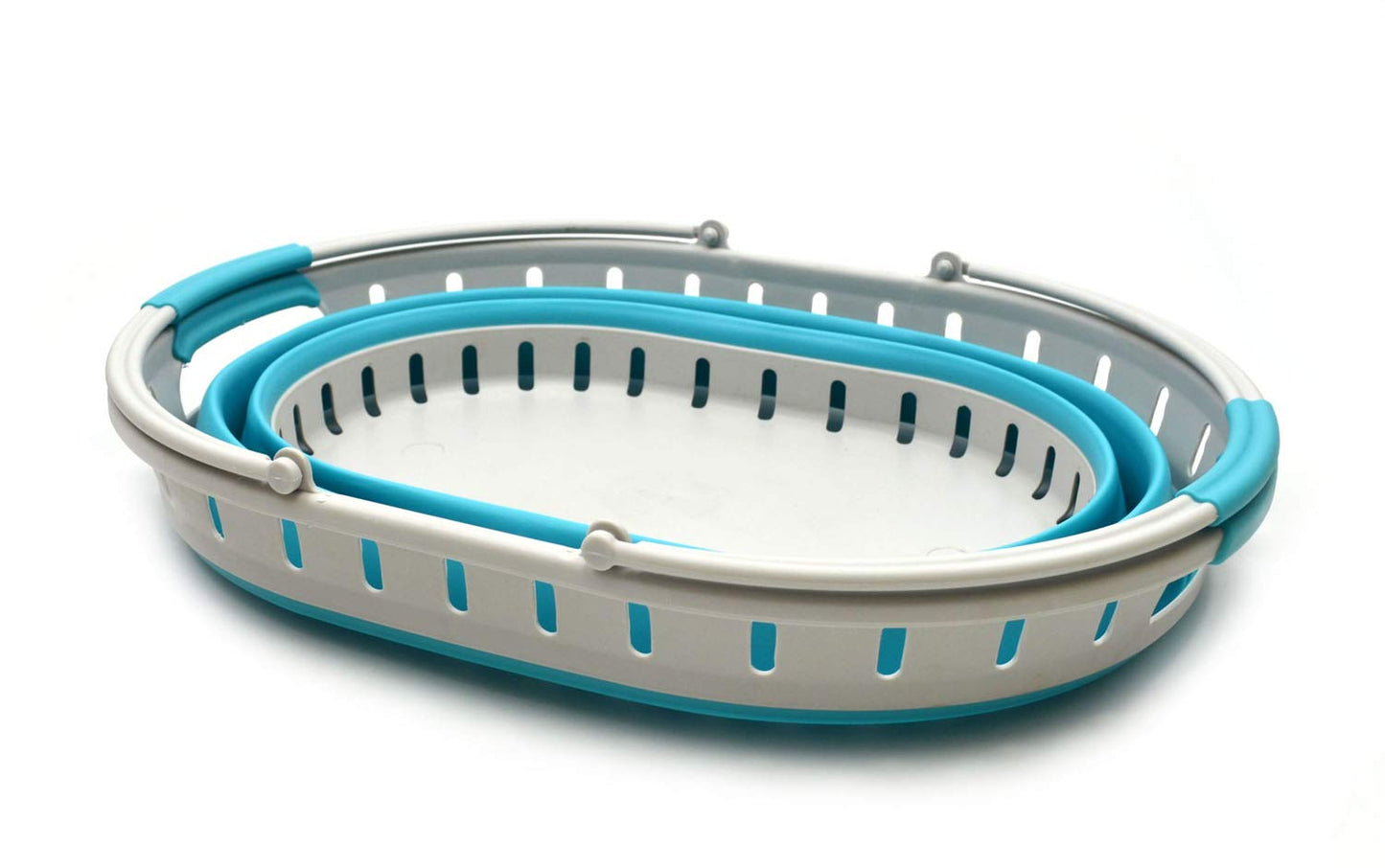 SAMMART 25L (6.6 gallon) Collapsible Plastic Laundry Basket - Foldable Pop Up Storage Container/Organizer - Portable Shopping Basket - Space Saving Hamper/Tub