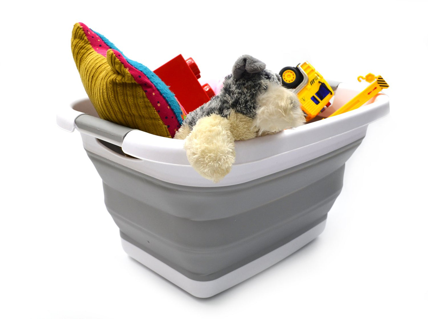 SAMMART Set of 2-21L(5.5 gallon) Collapsible Laundry Basket/Tub-Foldable Storage Container-Portable Washing Bin - Space Saving Hamper, Water capacity: 17L (4.4 gallon)