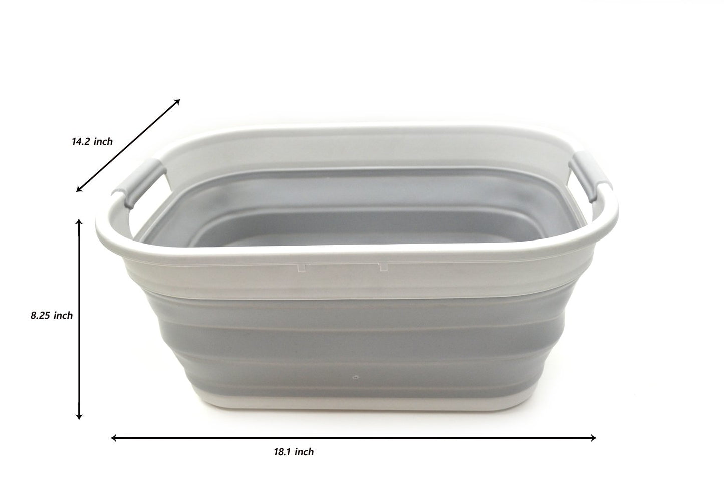 SAMMART 19.5L (5.15 Gallon) Collapsible Plastic Laundry Basket - Foldable Pop Up Storage Container/Organizer - Portable Washing Tub - Space Saving Hamper/Basket