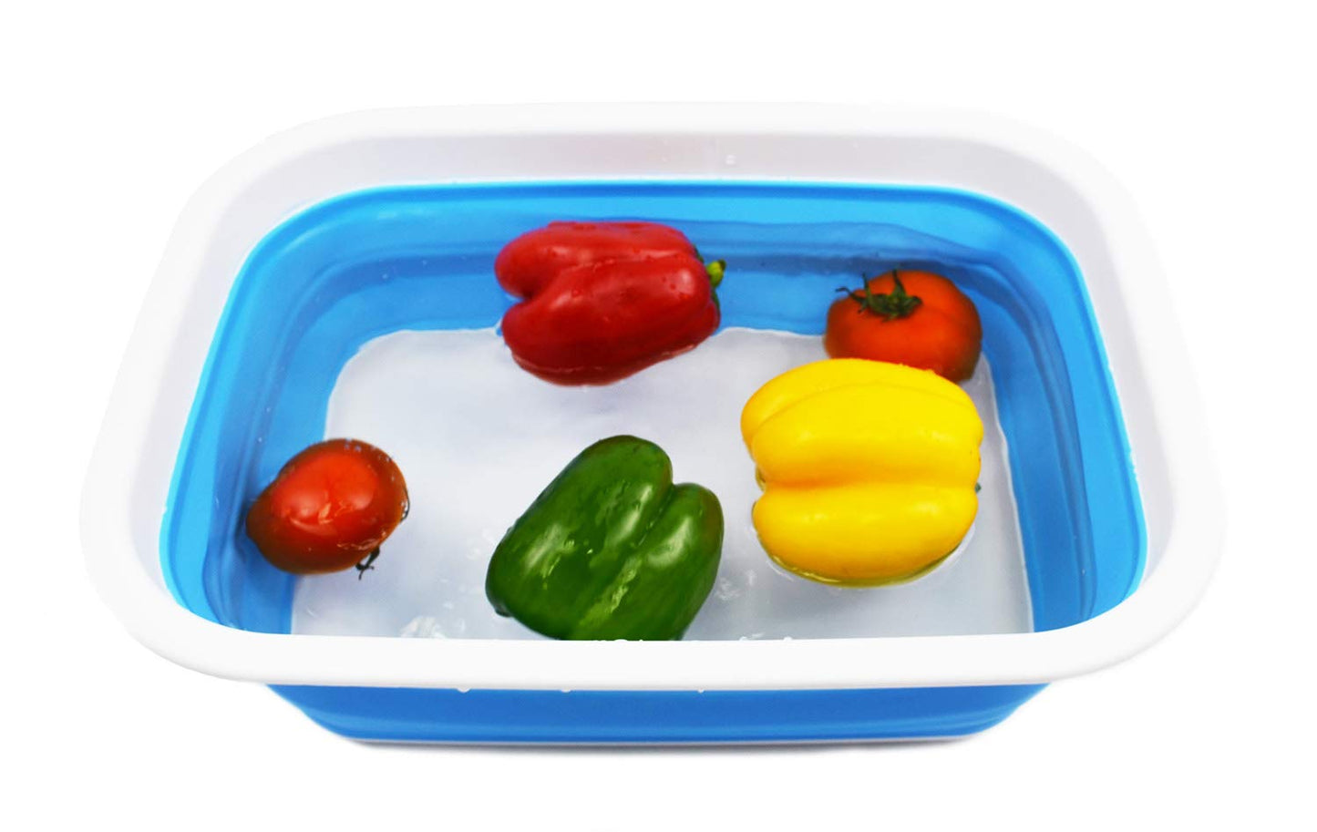 SAMMART 9.2L (2.37Gallon) Collapsible Tub - Portable Outdoor Picnic Basket/Crater - Foldable Shopping Bag - Space Saving Storage Container