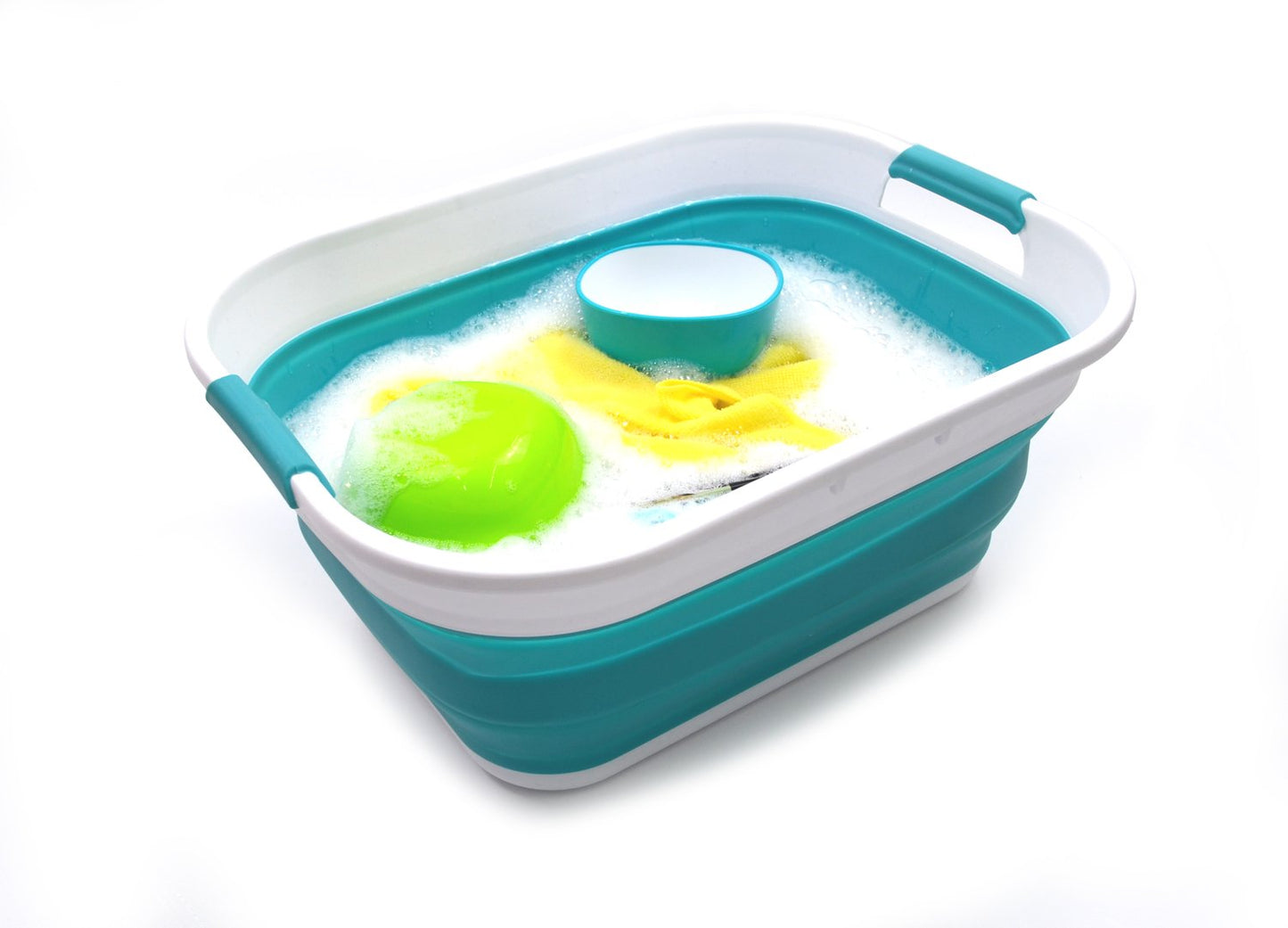 SAMMART 19.5L (5.15 Gallon) Collapsible Plastic Laundry Basket - Foldable Pop Up Storage Container/Organizer - Portable Washing Tub - Space Saving Hamper/Basket