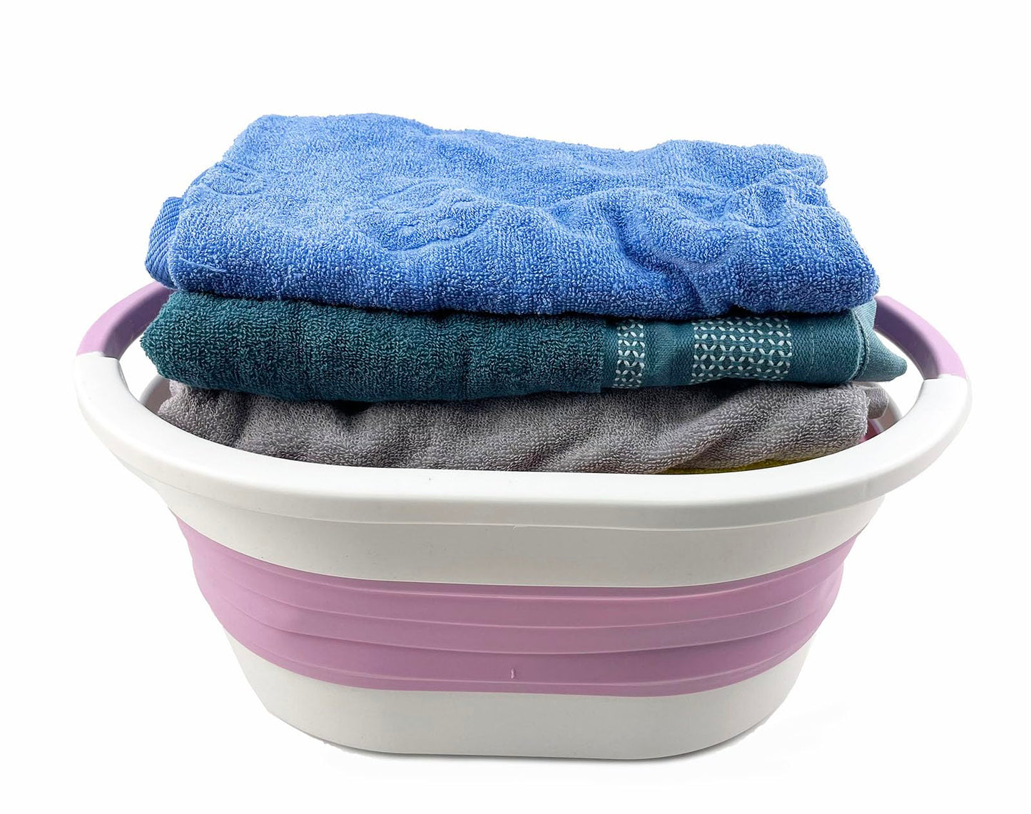 SAMMART 23L (6 gallon) Collapsible Plastic Laundry Basket - Foldable Pop Up Storage Container/Organizer - Portable Washing Tub - Space Saving Hamper/Basket