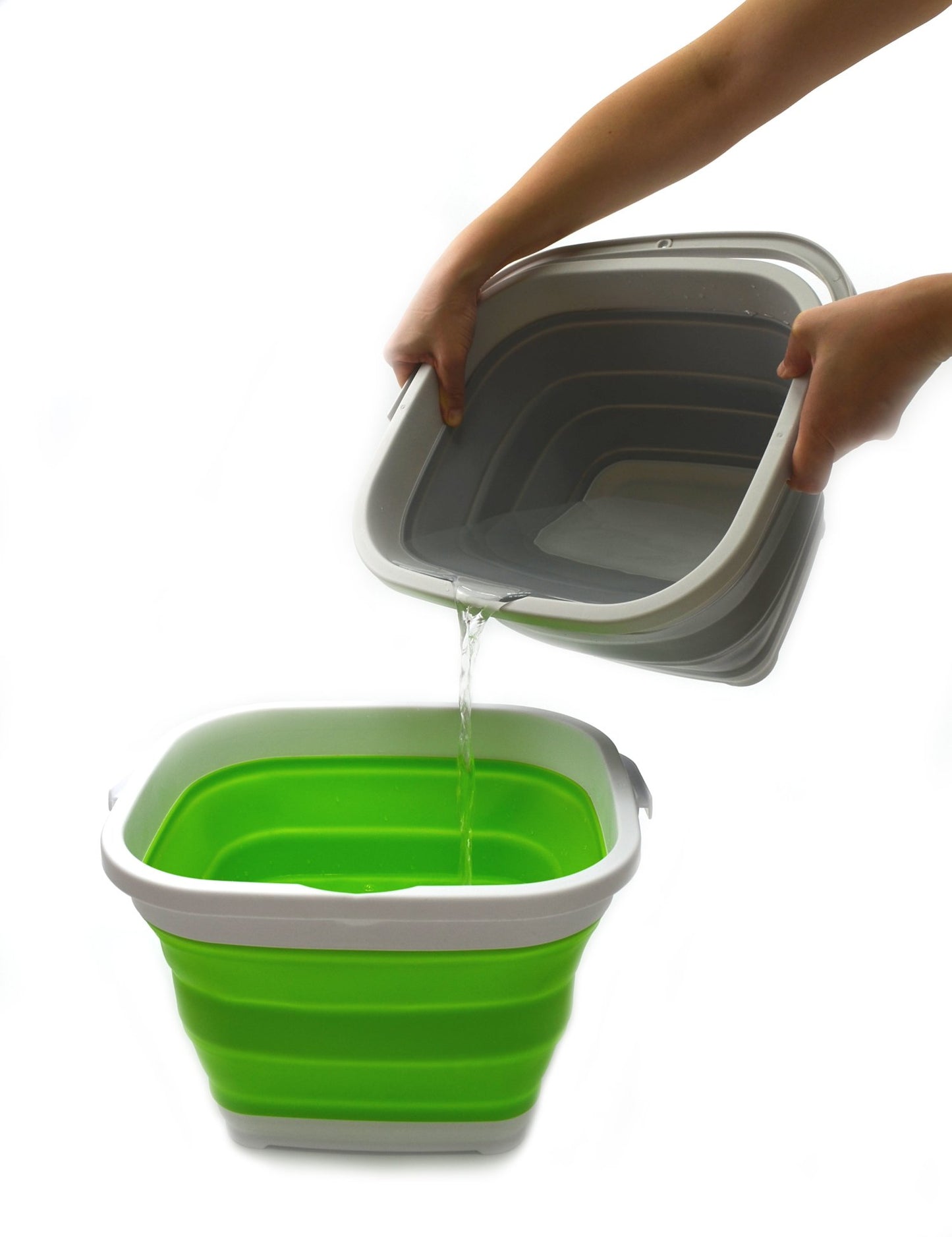 SAMMART 10L (2.6 Gallon) Collapsible Rectangular Handy Basket/Bucket