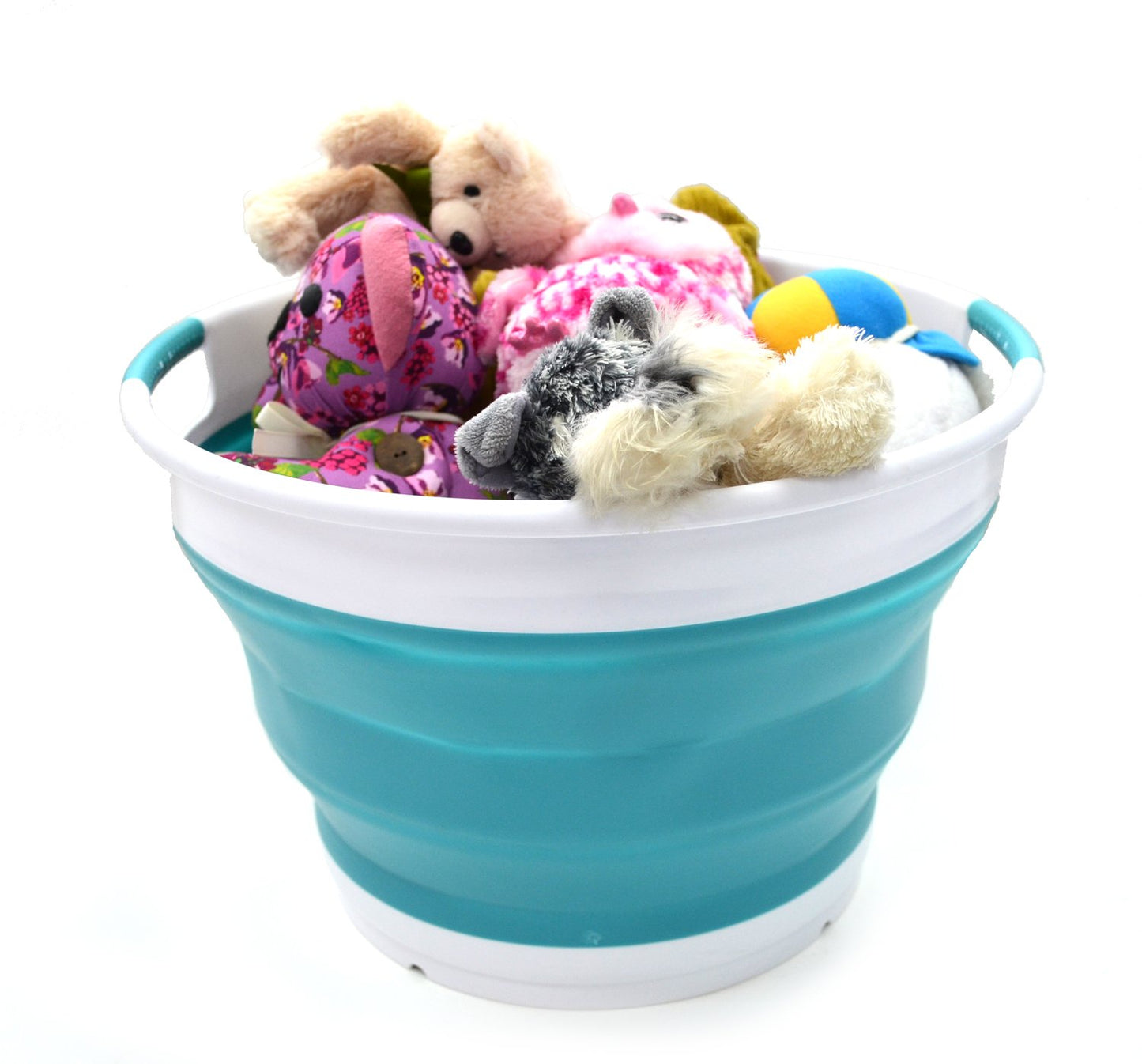 SAMMART 13L(3.4 gallon) Collapsible Round Tub-Foldable Storage Container/Organizer-Portable Washing Bin-Space Saving Laundry Hamper/Basket-Collapsible Washing-up Bucket,Water capacity 10L(2.64 gallon)