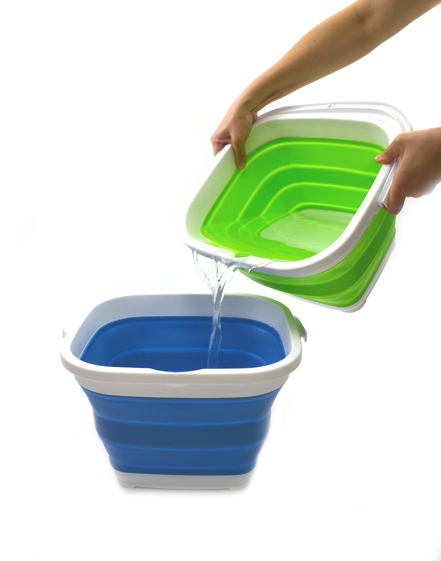 SAMMART 10L (2.6 Gallon) Collapsible Rectangular Handy Basket/Bucket