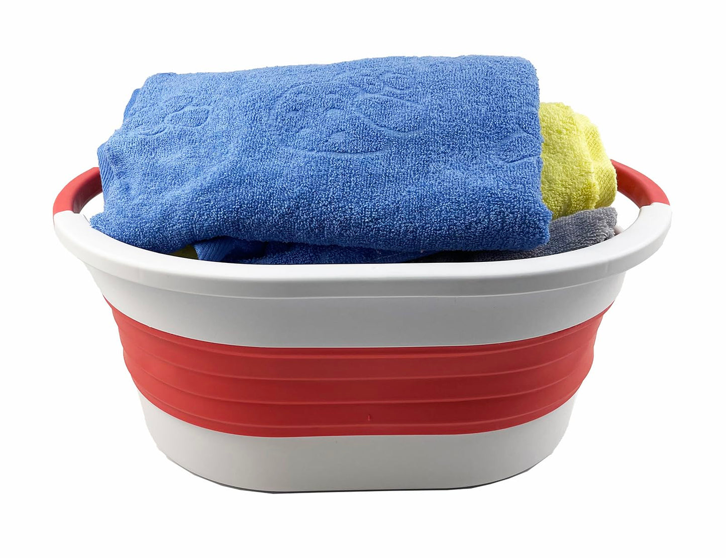 SAMMART 23L (6 gallon) Collapsible Plastic Laundry Basket - Foldable Pop Up Storage Container/Organizer - Portable Washing Tub - Space Saving Hamper/Basket