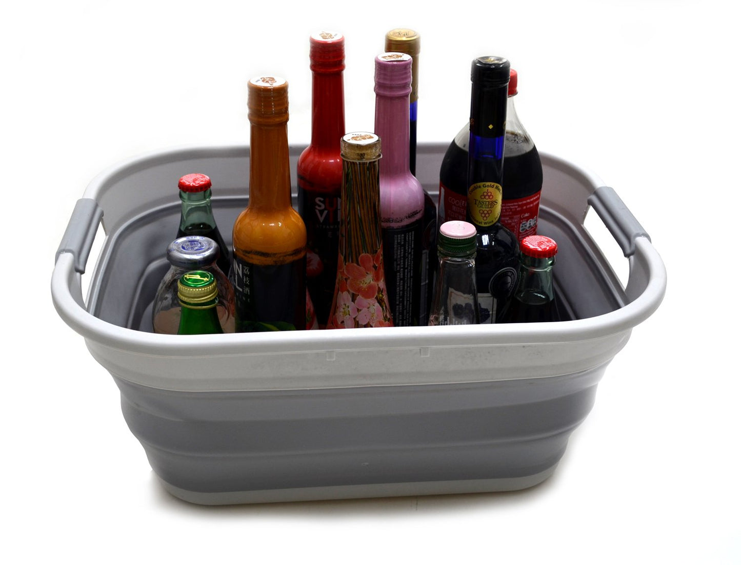 SAMMART 19.5L Set of 2 Collapsible Laundry Basket with Lid - Foldable Pop Up Storage Container/Organizer - Portable Washing Tub - Space Saving Hamper/Basket with Lid