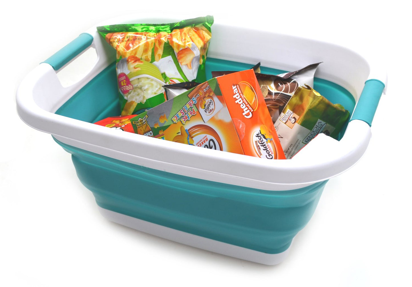 SAMMART 25L (6.6 gallon) Collapsible Laundry Basket/Tub - Foldable Storage Container/Organizer - Portable Washing Bin - Space Saving Hamper, Water capacity: 19L (5 gallon)