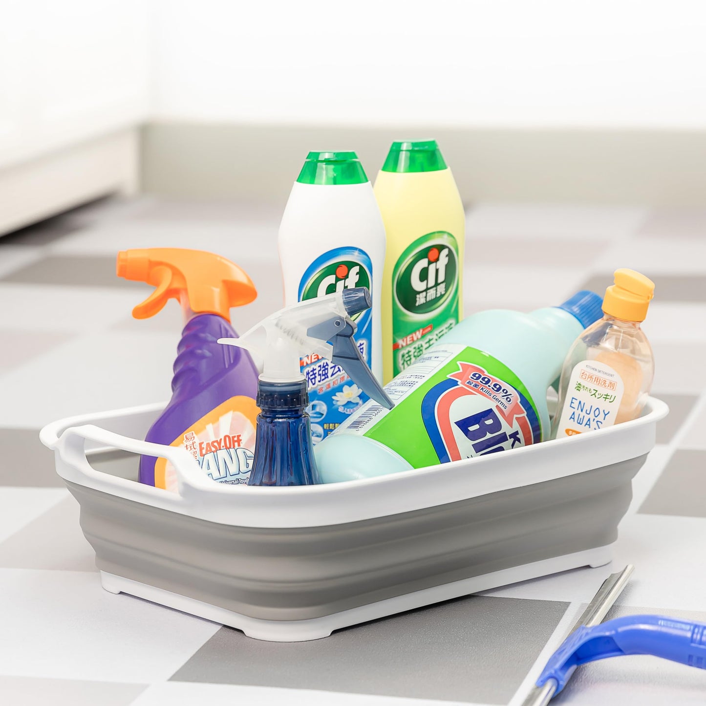 SAMMART Collapsible Tub - Foldable Dish Tub - Portable Washing Basin - Space Saving Plastic Washtub