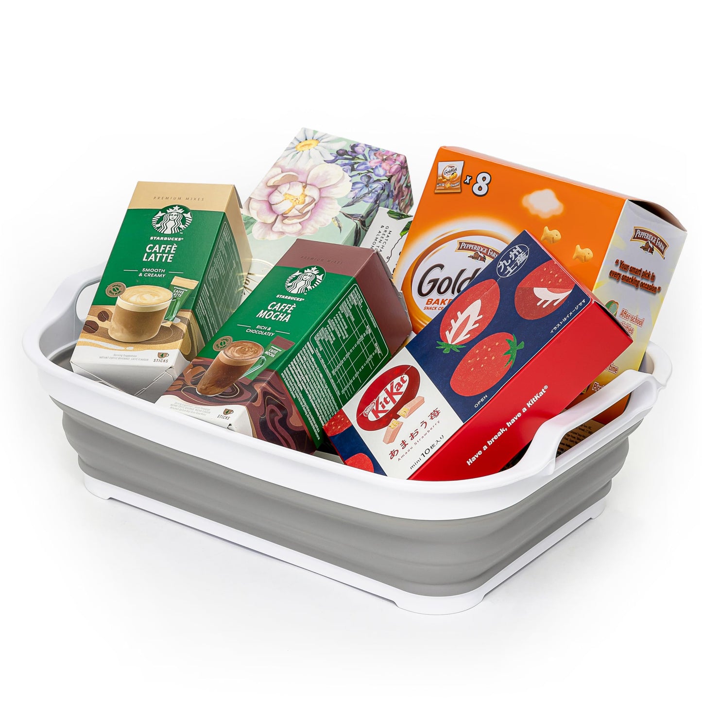 SAMMART Collapsible Tub - Foldable Dish Tub - Portable Washing Basin - Space Saving Plastic Washtub