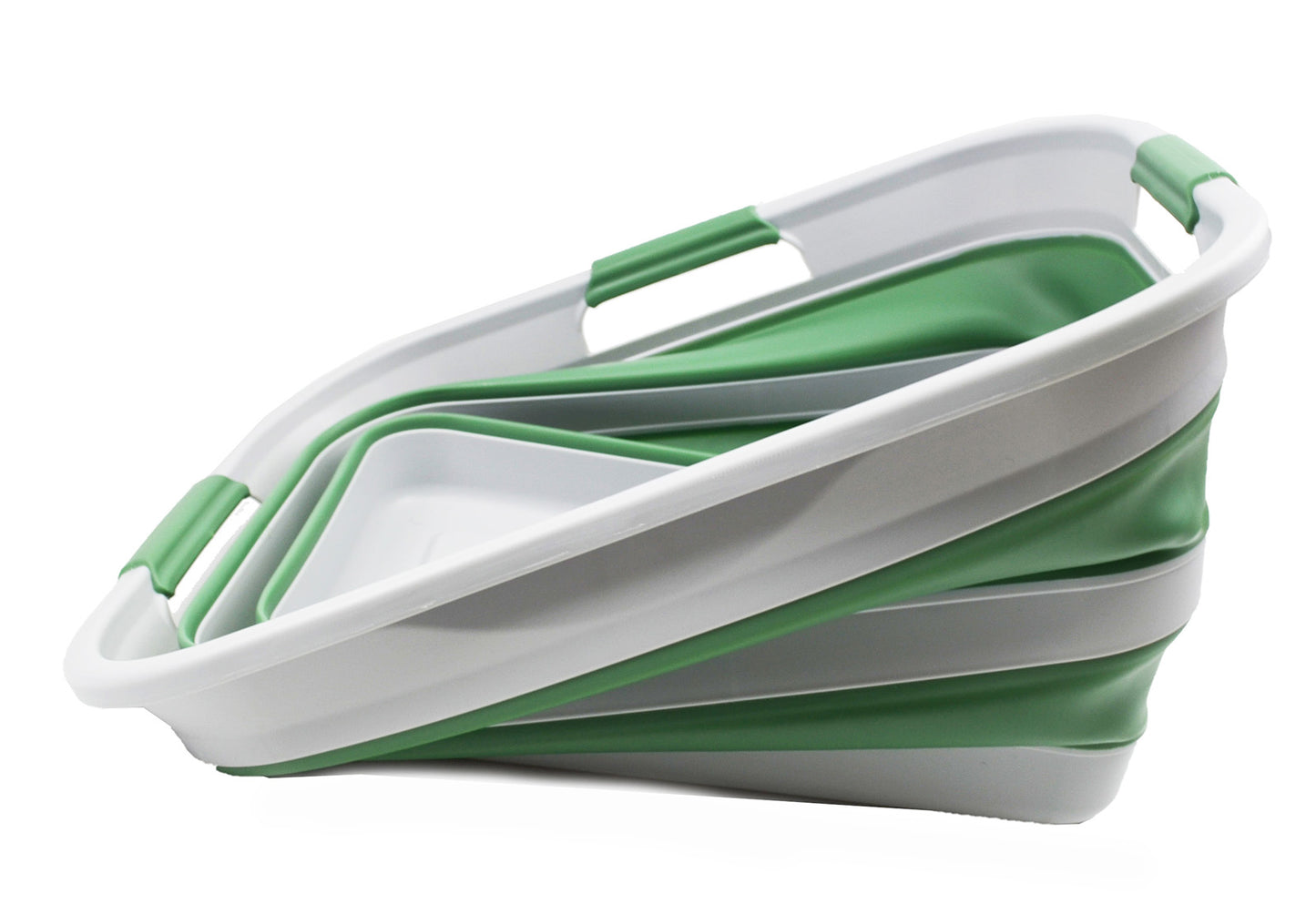 SAMMART 30L(8 gallon) Collapsible Plastic Laundry Basket - Foldable Pop Up Storage Container/Organizer - Portable Washing Tub - Space Saving Hamper/Basket - Water Capacity 24L(6.3 gallon)