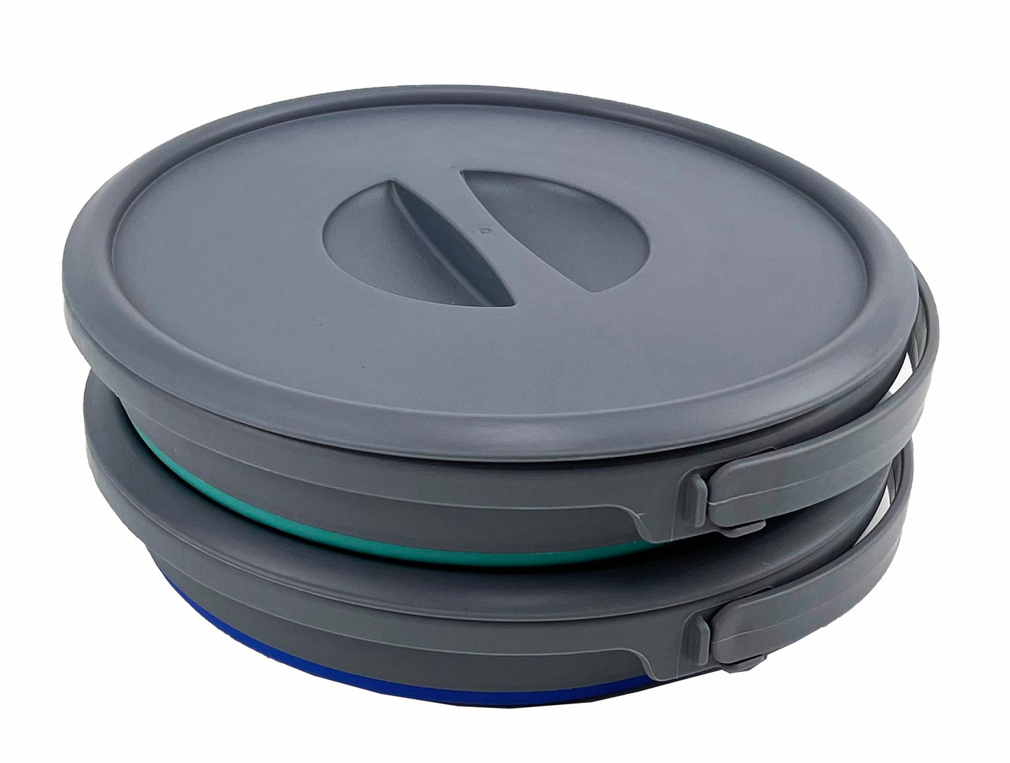 SAMMART 5.5L (1.4 Gallon) Collapsible Plastic Bucket with Lid - Foldable Round Tub with Lid - Portable Fishing Water Pail - Space Saving Outdoor Waterpot.