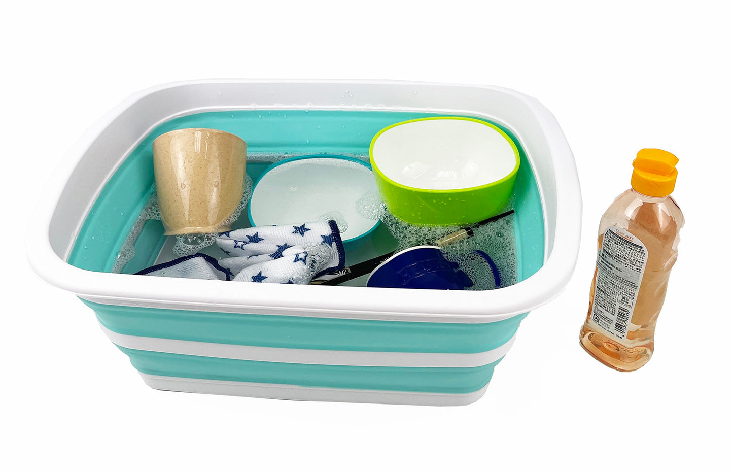 SAMMART 10L (2.6 Gallon) Collapsible Tub-Foldable Dish Tub-Portable Washing Basin-Space Saving Plastic Washtub