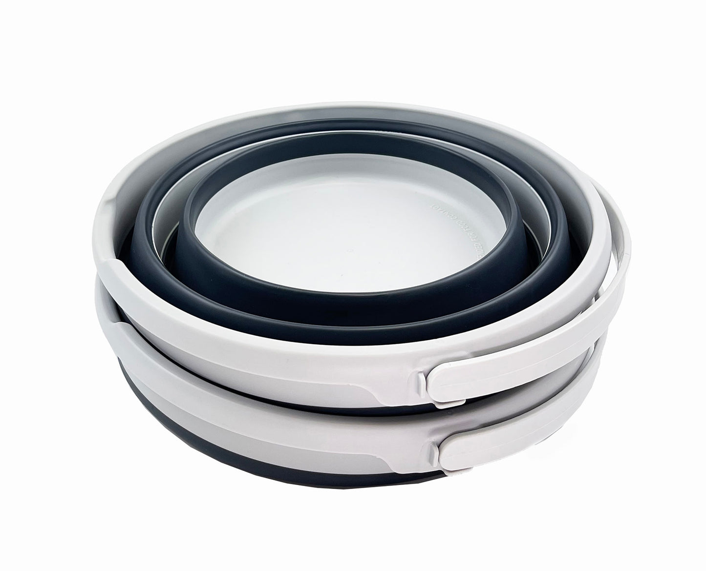 SAMMART 10L (2.6 Gallon) Collapsible Plastic Bucket - Foldable Round Tub - Portable Fishing Water Pail - Space Saving Outdoor Waterpot, Size 33cm Dia