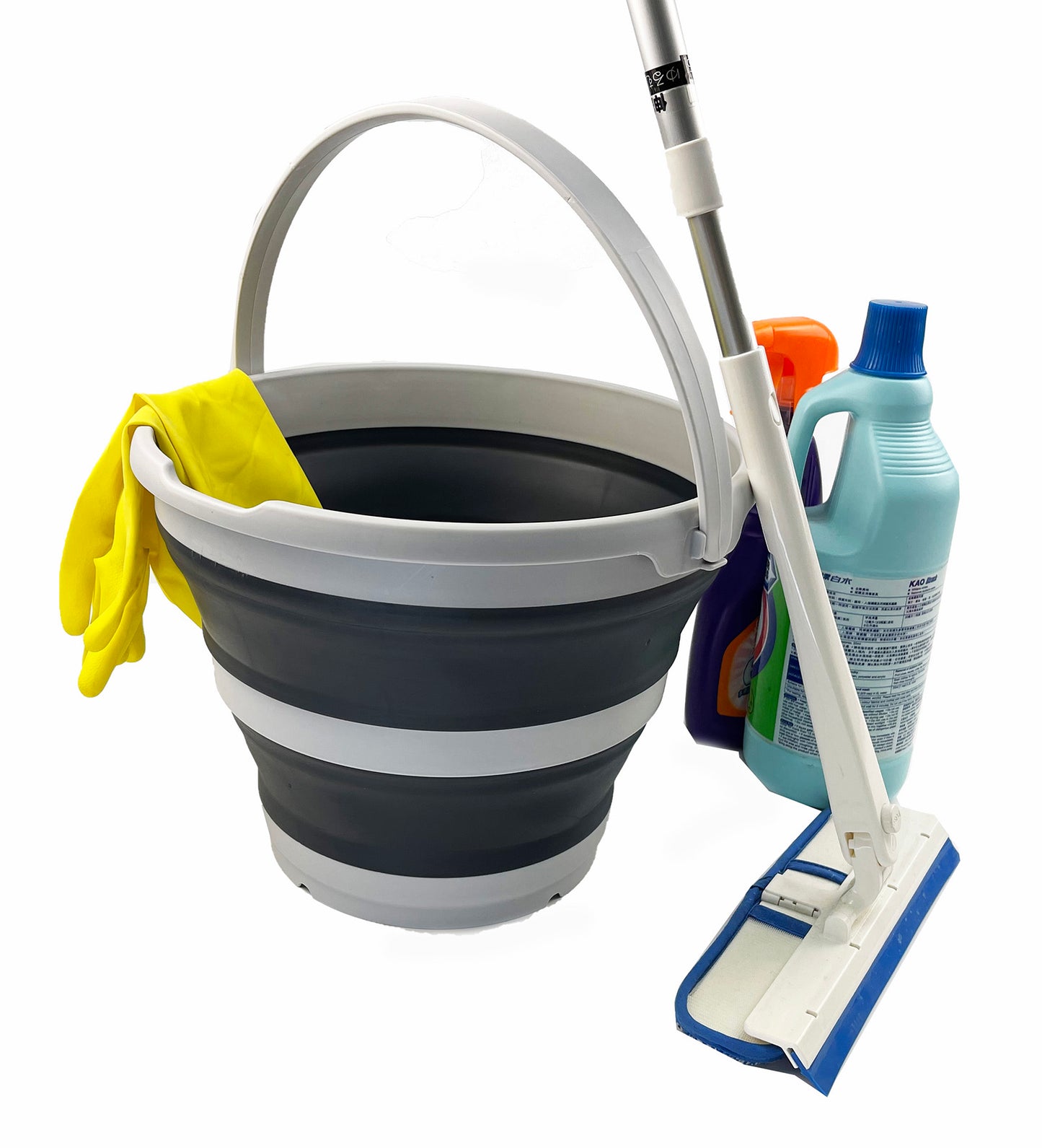 SAMMART 10L (2.6 Gallon) Collapsible Plastic Bucket - Foldable Round Tub - Portable Fishing Water Pail - Space Saving Outdoor Waterpot, Size 33cm Dia