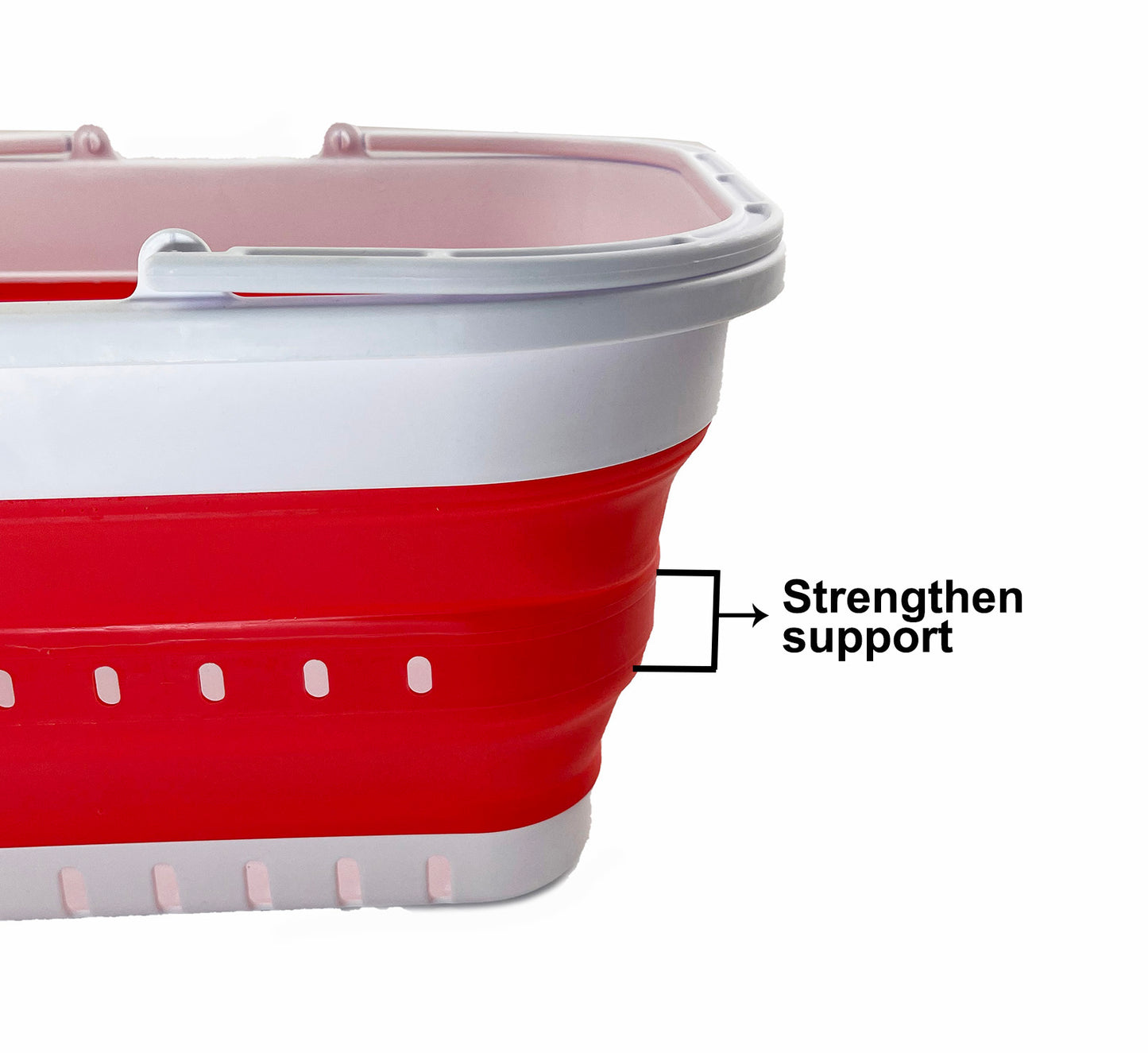 SAMMART 19L (5 Gallon) Collapsible Tub with Handle - Portable Outdoor Picnic Basket/Crater - Foldable Shopping Bag - Space Saving Storage Container
