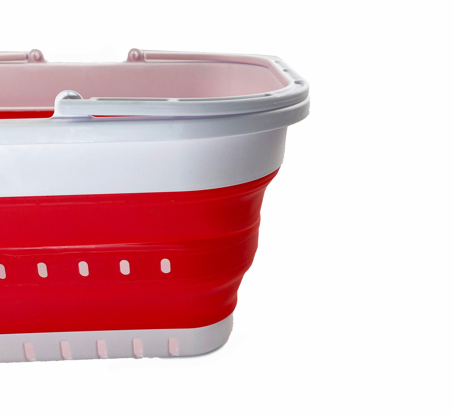 SAMMART 19L (5 Gallon) Collapsible Tub with Handle - Portable Outdoor Picnic Basket/Crater - Foldable Shopping Bag - Space Saving Storage Container