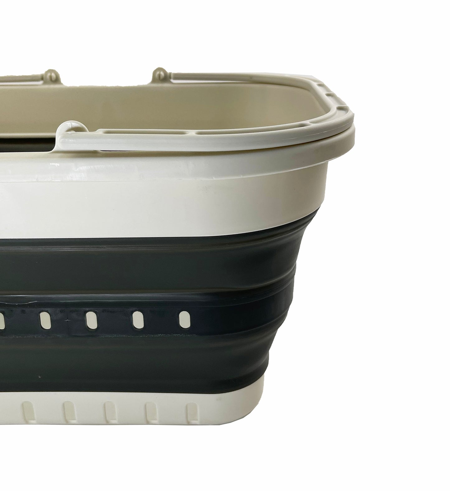 SAMMART 19L (5 Gallon) Collapsible Tub with Handle - Portable Outdoor Picnic Basket/Crater - Foldable Shopping Bag - Space Saving Storage Container