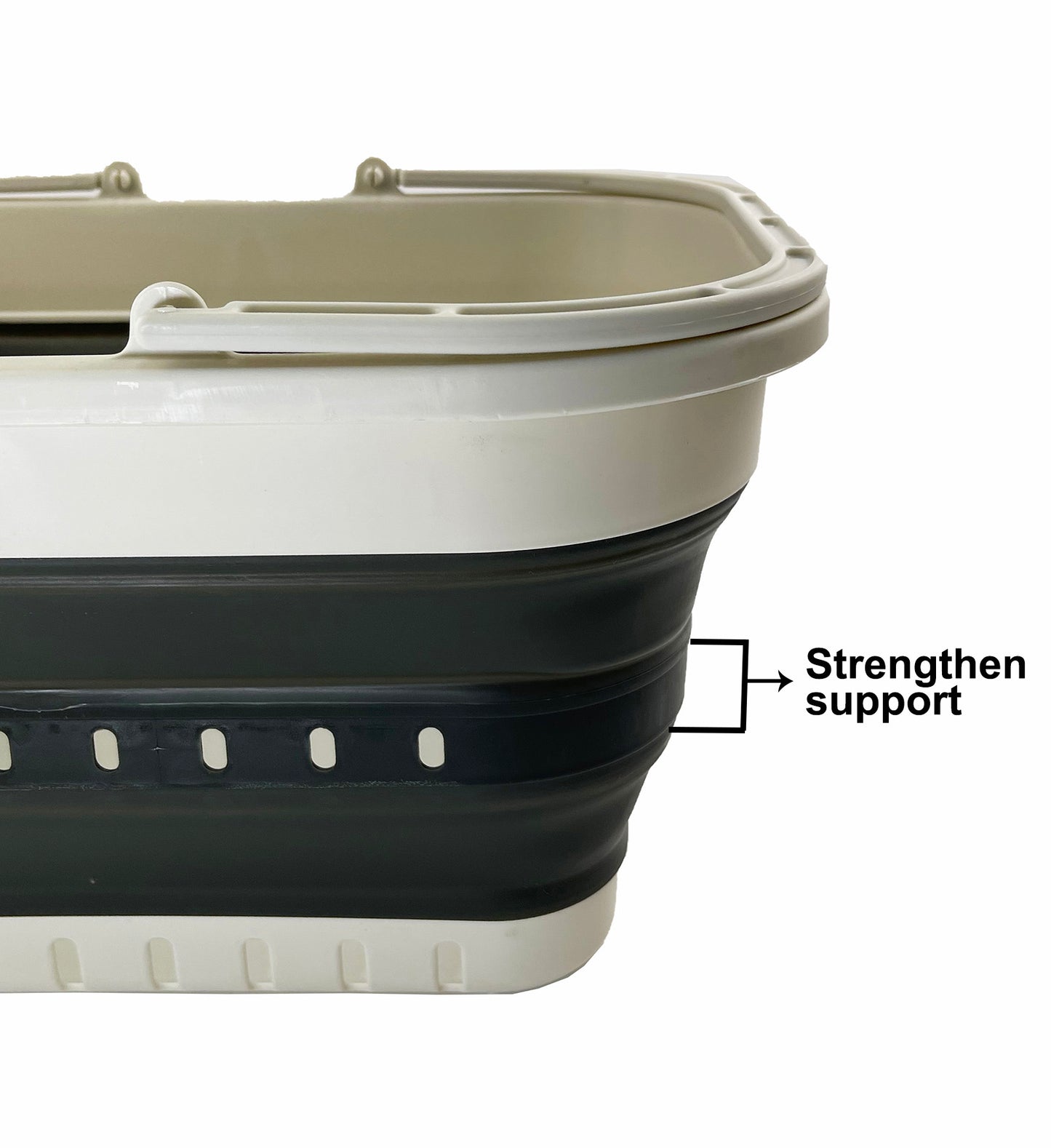 SAMMART 19L (5 Gallon) Collapsible Tub with Handle - Portable Outdoor Picnic Basket/Crater - Foldable Shopping Bag - Space Saving Storage Container