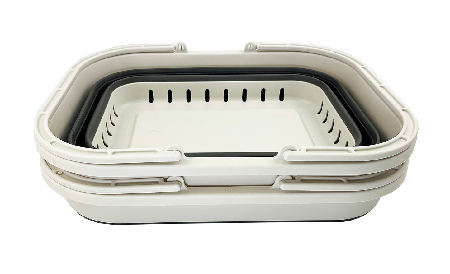 SAMMART 19L (5 Gallon) Collapsible Tub with Handle - Portable Outdoor Picnic Basket/Crater - Foldable Shopping Bag - Space Saving Storage Container
