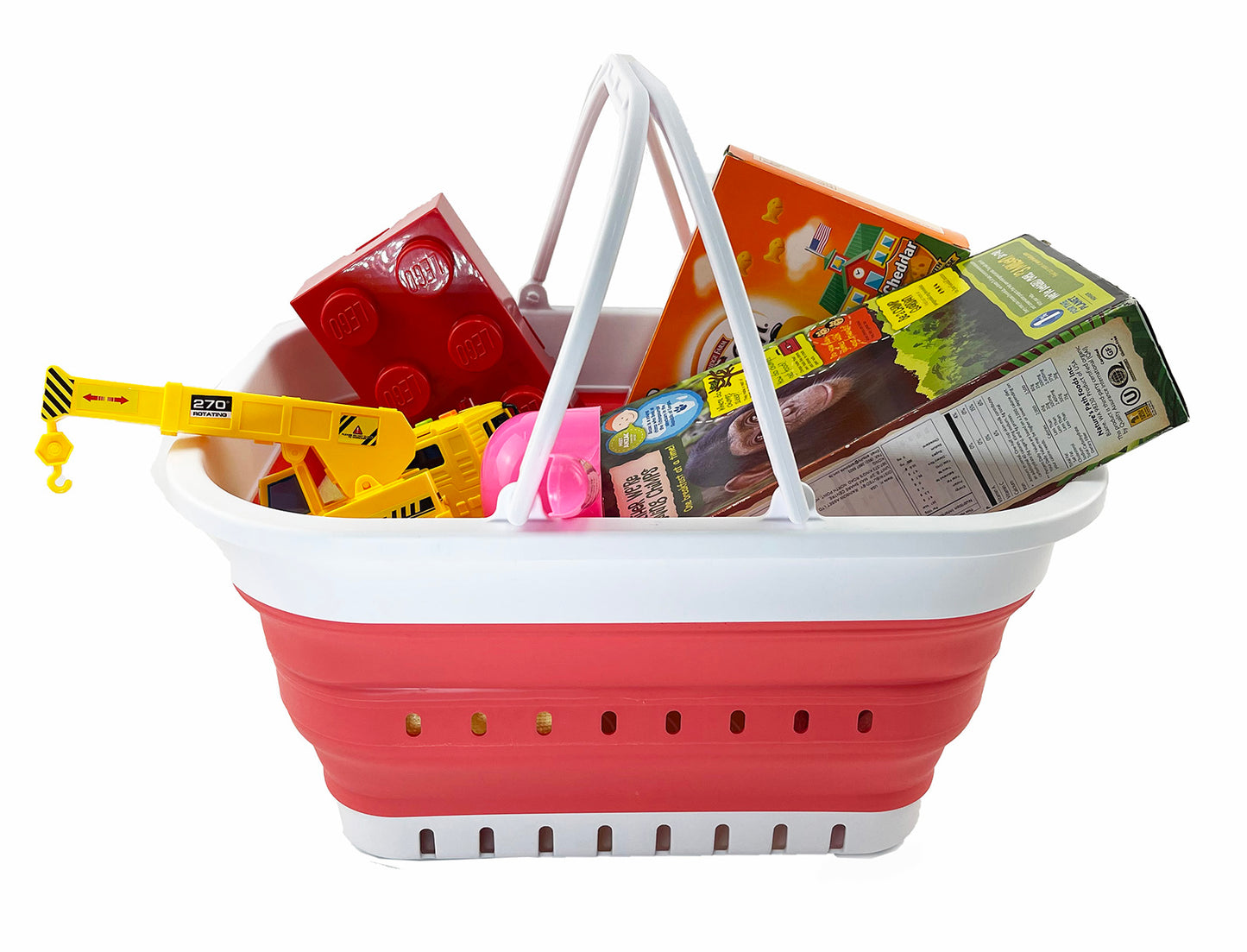 SAMMART 19L (5 Gallon) Collapsible Tub with Handle - Portable Outdoor Picnic Basket/Crater - Foldable Shopping Bag - Space Saving Storage Container