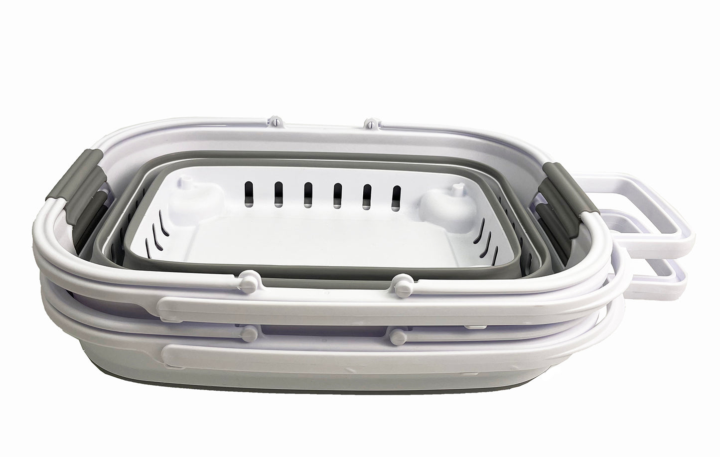 SAMMART 35L (9.24 Gallons) Collapsible Plastic Laundry Basket with Handle and Wheels - Foldable Pop Up Storage Container/Organizer with handle and wheels - Space Saving