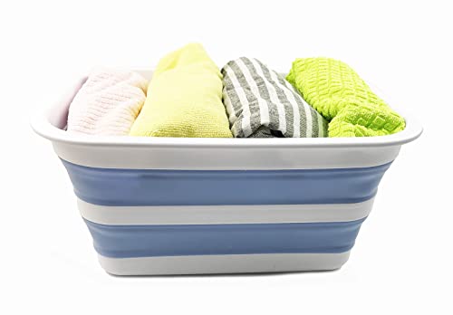 SAMMART 12L (3.17Gallon) Collapsible Tub - Portable Outdoor Picnic Tray - Portable Washing Basin - Space Saving Plastic Washtub