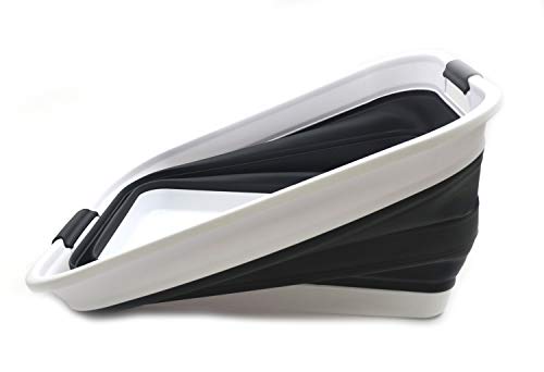 SAMMART Set of 2 Collapsible Plastic Laundry Basket - Foldable Pop Up Storage Container/Organizer - Portable Washing Tub - Space Saving Hamper/Basket