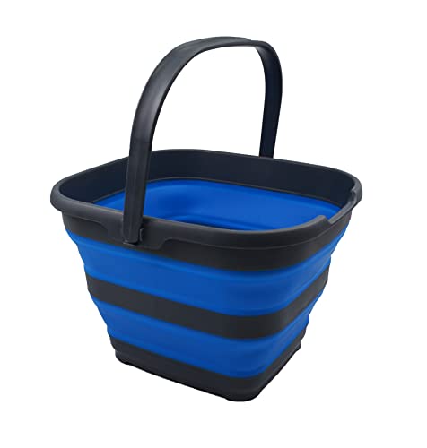 SAMMART 10L (2.6 Gallon) Collapsible Rectangular Handy Basket/Bucket