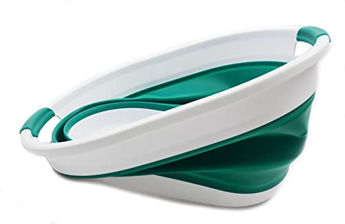 SAMMART 32L (8.4 gallons) Collapsible Plastic Laundry Basket/Hamper-Foldable Laundry Washing Tub - Portable Storage Container/Organizer-Pop Up Saving