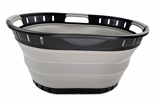 SAMMART 25L (6.6 gallon) Collapsible Plastic Laundry Basket - Foldable Pop Up Storage Container/Organizer - Space Saving Hamper/Basket
