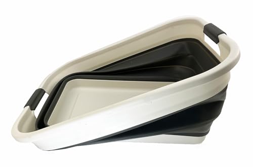 SAMMART 41L (10.8 gallons) Collapsible Plastic Laundry Washing Tub/Basket-Foldable Pop Up Storage Container/Organizer-Portable Laundry Hamper-Space Saving