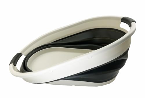 SAMMART 39L (10.3 gallons) Collapsible Plastic Laundry Basket - Foldable Washing Tub - Easy Storage & Pop Up Saving