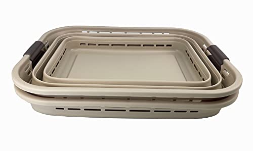 SAMMART 42L (11 gallons) Collapsible Plastic Laundry Basket - Portable Pop Up Storage Container/Organizer - Portable Hamper - Space Saving Easy Storage