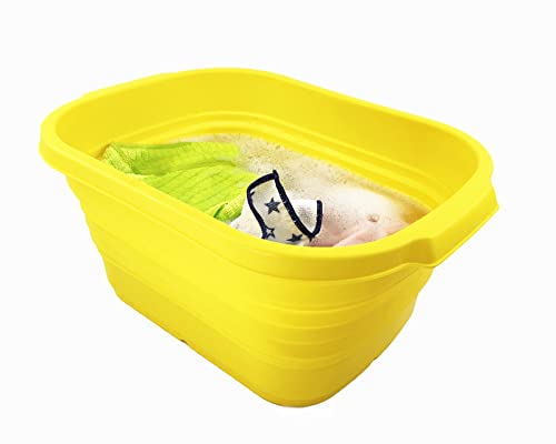 SAMMART 13L (3.4 Gallons) Collapsible Tub - Portable Outdoor Picnic Basket - Space Saving Storage Container