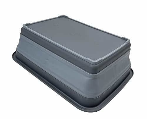 SAMMART 8L (2.1 Gallon) Set of 2 Collapsible Tub - Foldable Dish Tub - Portable Washing Basin - Space Saving Plastic Washtub