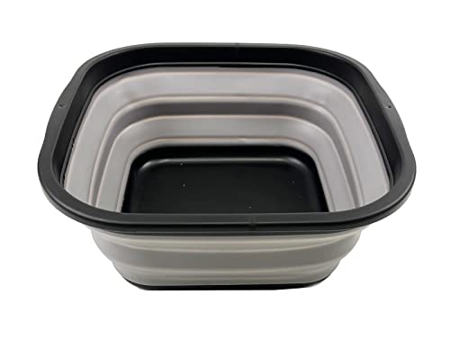SAMMART 5.5L (1.4 Gallons) Collapsible Tub - Foldable Dish Tub - Portable Washing Basin - Space Saving Plastic Washtub