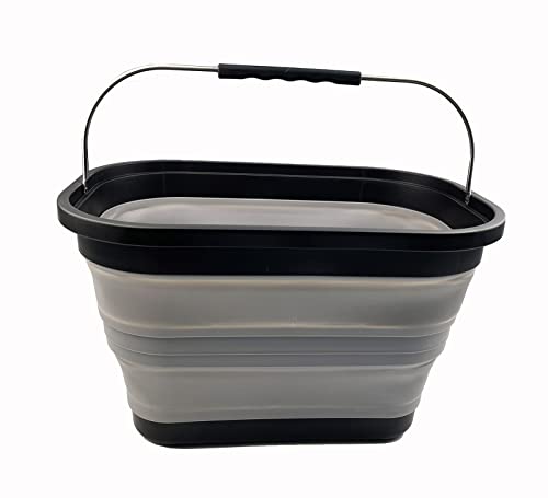 SAMMART 20.8L (5.49 Gallon) Collapsible Rectangular Handy Basket/Bucket