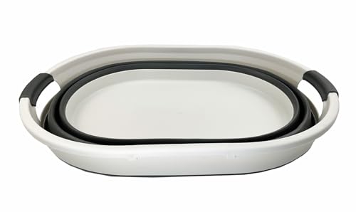 SAMMART 39L (10.3 gallons) Collapsible Plastic Laundry Basket - Foldable Washing Tub - Easy Storage & Pop Up Saving