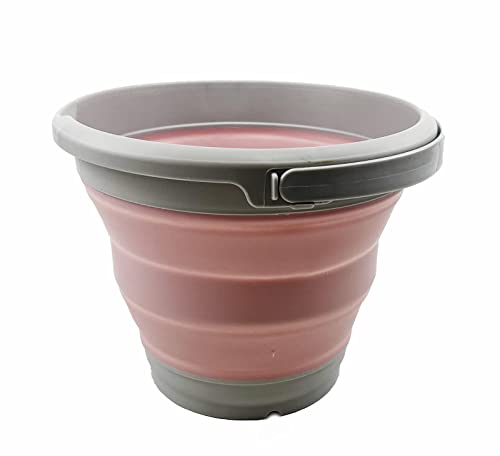 SAMMART 5.5L (1.4 Gallon) Collapsible Plastic Bucket - Foldable Round Tub - Portable Fishing Water Pail - Space Saving Outdoor Waterpot